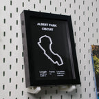 F1 Australia Albert Park Circuit 3D Printed Track Poster Framed